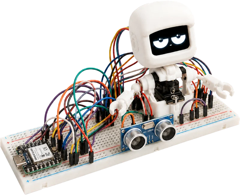 MyBot breadboard kit with ESP32-C3, OLED and sensors